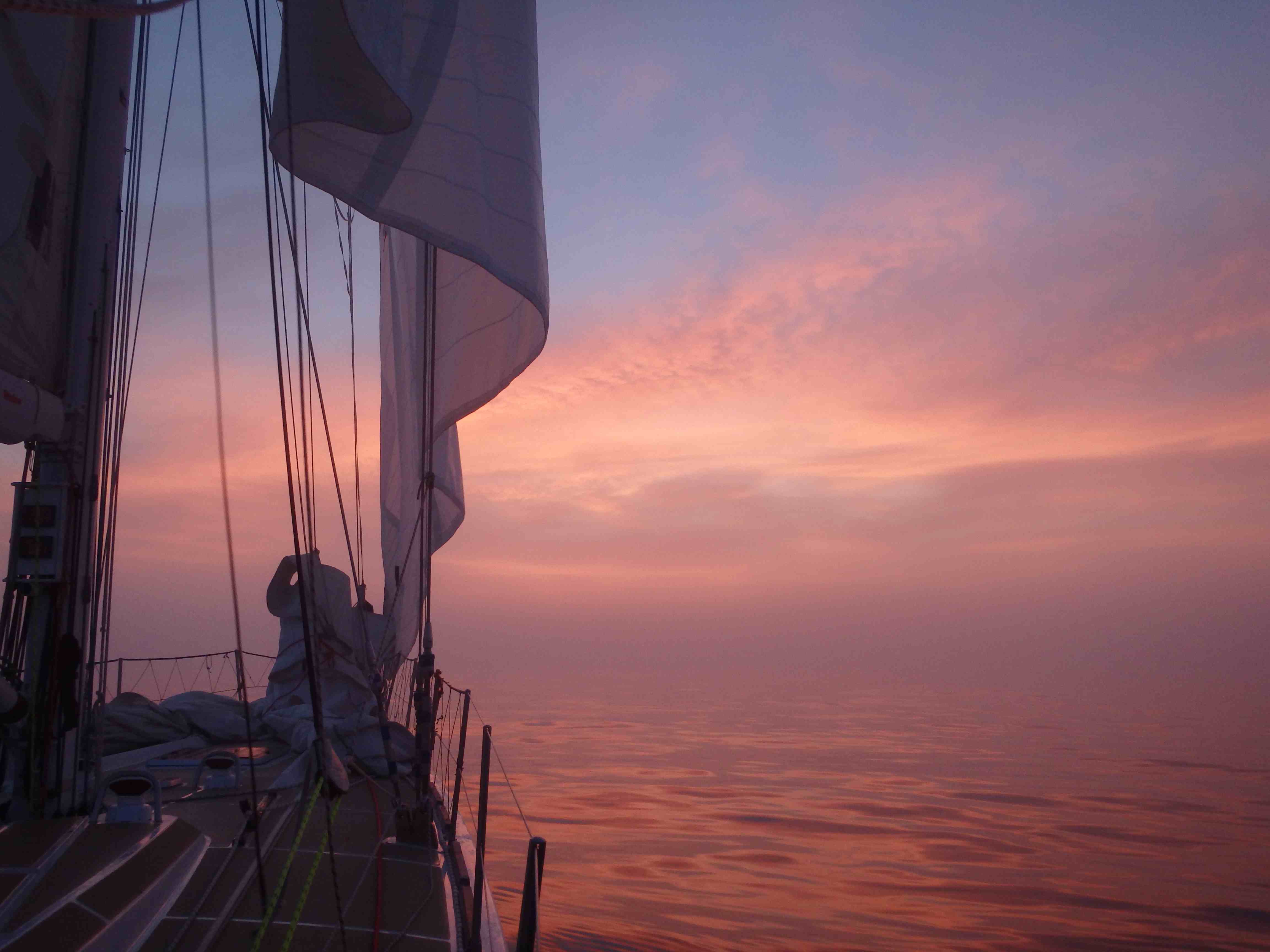 Sunrise at 3:15AM Starts Summer Sailstice Aboard Mission Performance
