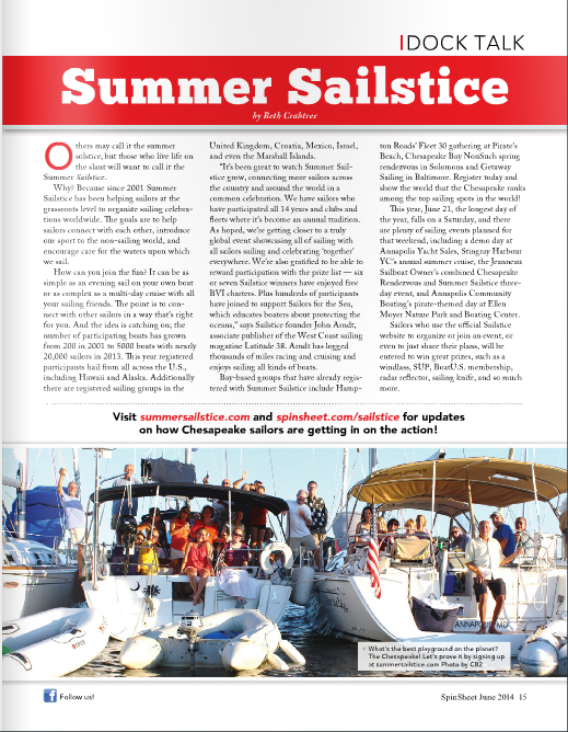 Chesapeake Sailors Rally Around Summer Sailstice