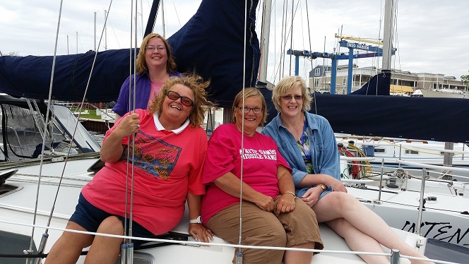 These "Sailing Chicks" celebrated with Persistence 
