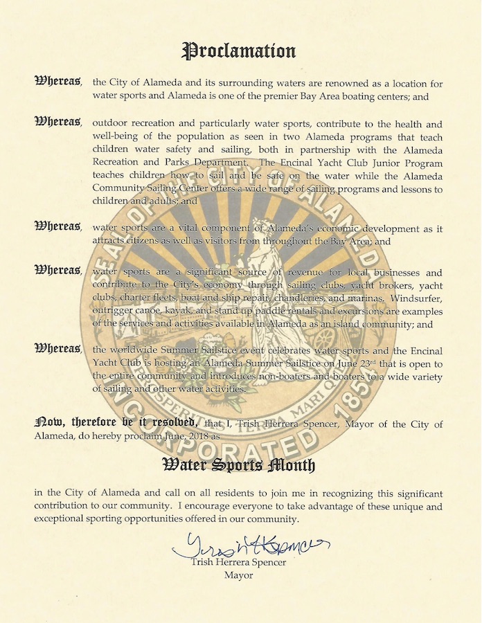 Alameda City Proclamation