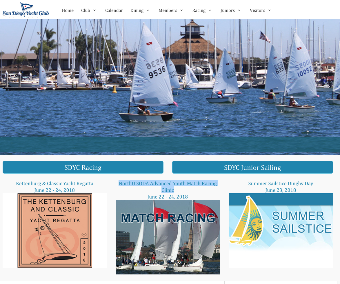San Diego Yacht Club Sailing