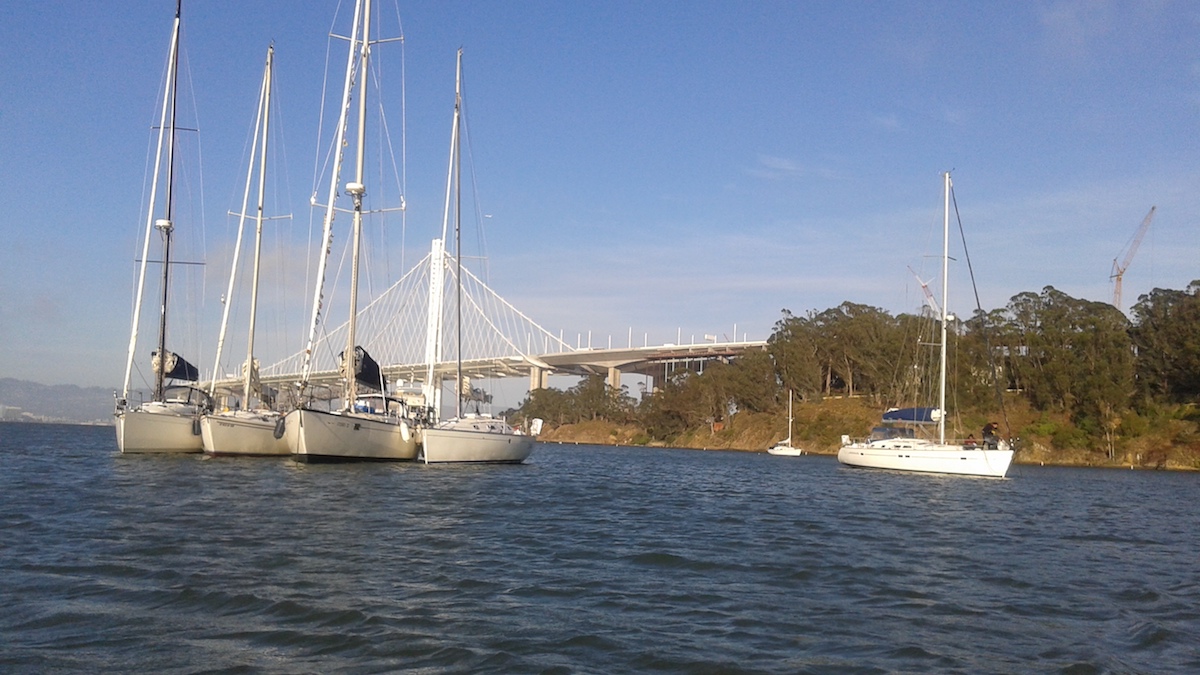Raft up bow and bridge