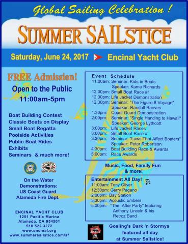 2017 Summer Sailstice at Encinal Yacht Club